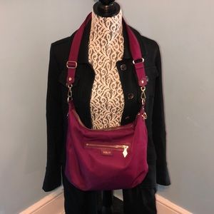 MZ WALLACE bag. Maroon/burgundy color. Beautiful bag.Inside pouch.3 straps.